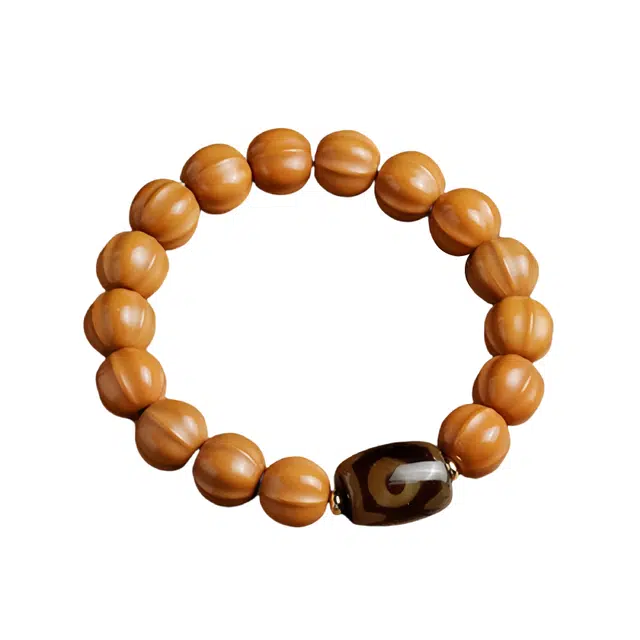 宣华意 精品鲨鱼背京八棱老型土豪文玩藏式天珠盘玩#好运 猴头核桃 手串 男女同款情侣款