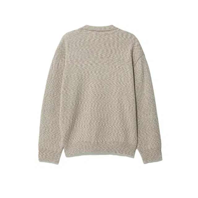 BESLOW OVERSIZED KNITTED JACKET OATMEAL