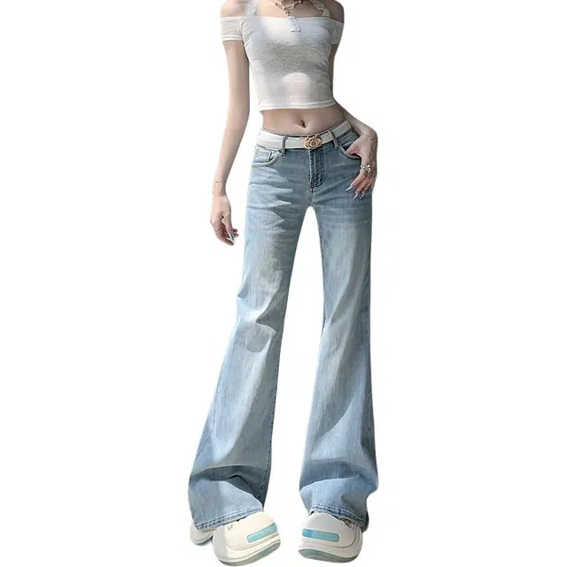 如续 低腰显瘦舒适时尚百搭喇叭牛仔裤 女款