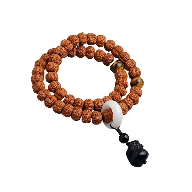 宣华意 精品 手把盘文玩佛珠貔貅配饰#好运 金刚菩提 手串 男女同款情侣款
