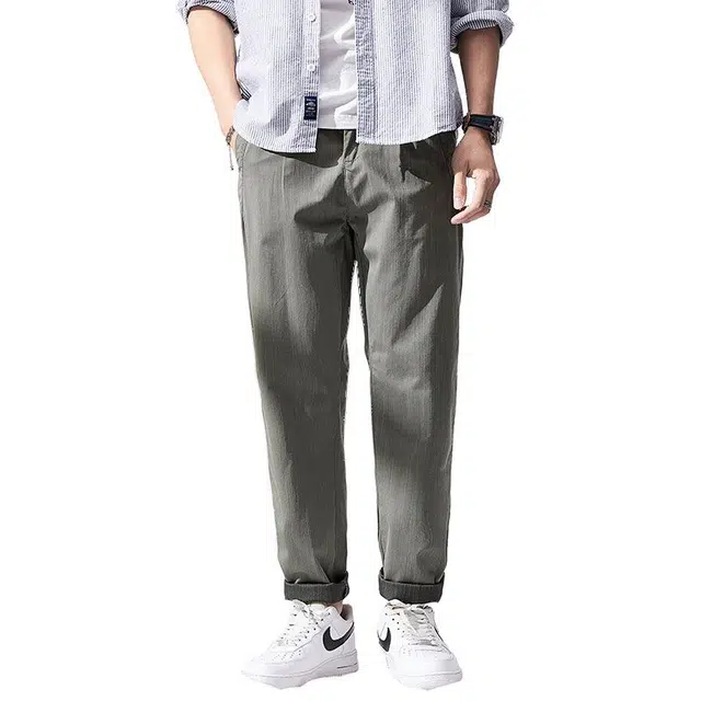 潮人榜 薄款夏男士日系潮牌宽松哈伦时尚百搭长裤休闲裤 男款