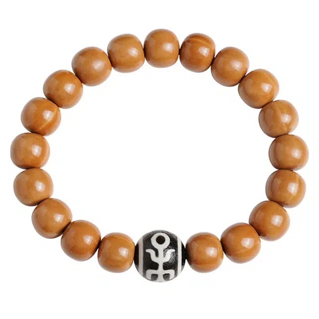 宣华意 精品老型光珠文玩贵人天珠盘玩佛珠单圈#好运 猴头核桃 手串 男女同款情侣款