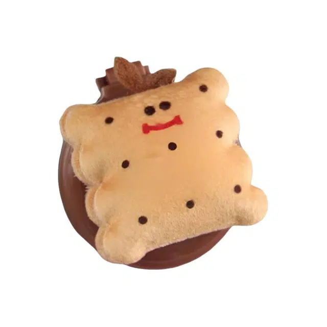 巨晶可爱水豚气垫梳便携迷你面包公仔挂饰小梳子少女折叠镜按摩气囊梳折叠镜 折叠镜随身小镜