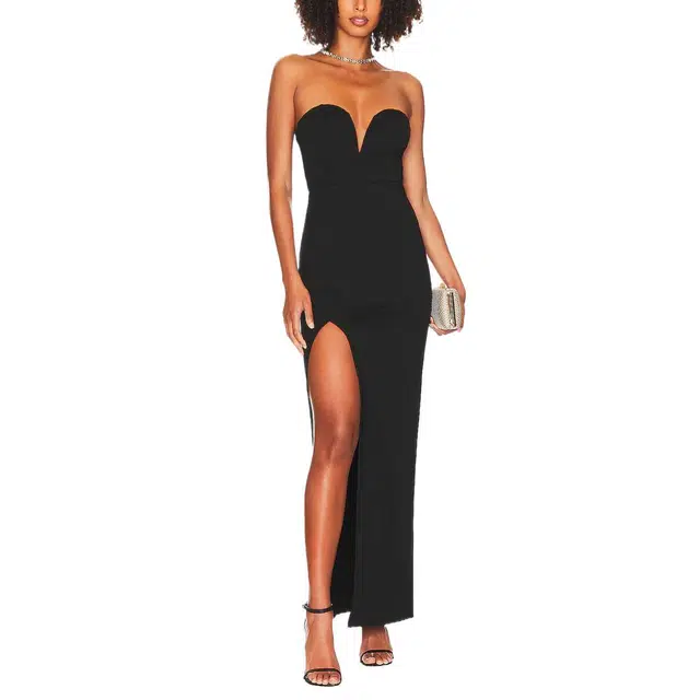 SUPERDOWN Gianna Sweetheart Slit Gown