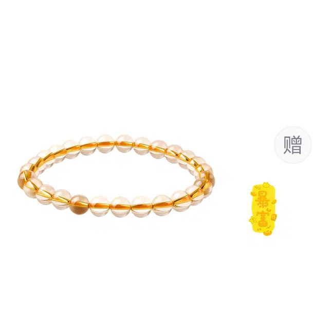 老庙 招财进宝时来运转新中式小众设计轻奢气质百搭学业有成 #好运天然 金发晶 手串 女款