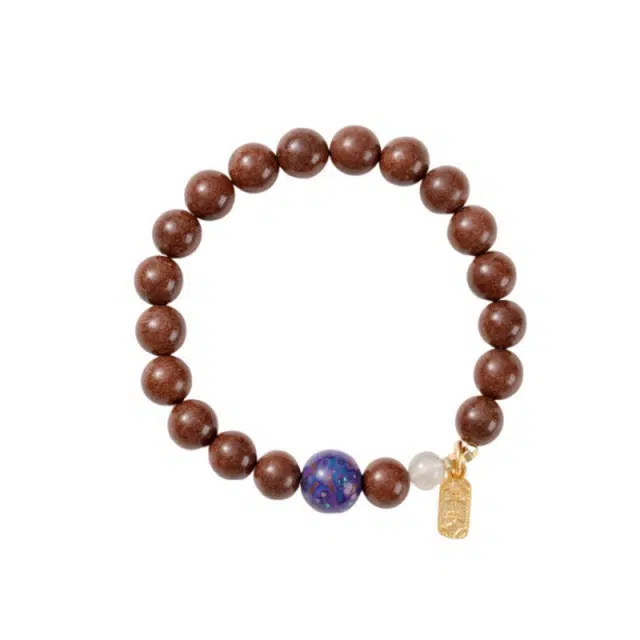 茂琼 好运 招财 吉祥古法草本药香黑龙涎大漆工艺鹅梨时尚潮流单圈 合香珠 手串 男女同款情侣款