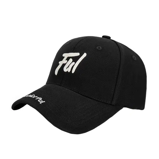 浪莎 简约纯色刺绣字母百搭出街时尚潮流 棉 鸭舌帽 男女同款情侣款