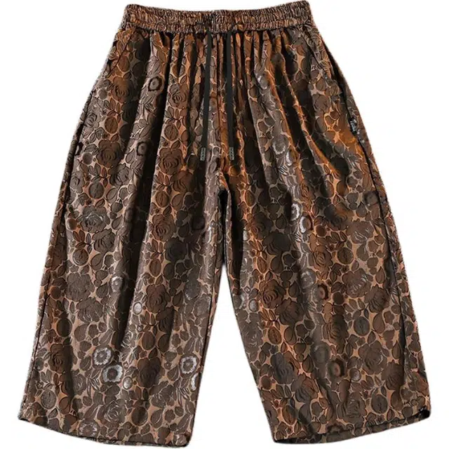 太子龍 高端夏季冰丝薄款运动速干五分裤宽松直筒沙滩大裤衩男休闲短裤 男款