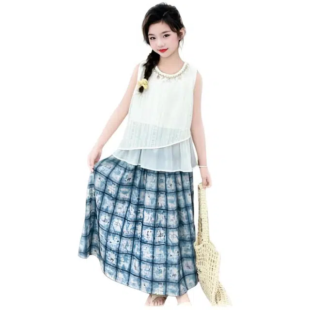 比比我儿童休闲运动套装 女童夏季 小孩衣服 小女孩波西米亚风 度假风 大童潮牌