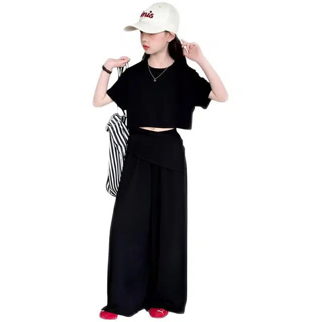 比比我儿童休闲运动套装 女童夏季 小孩衣服 小女孩纯色  大童潮牌 百搭舒适 潮流短袖