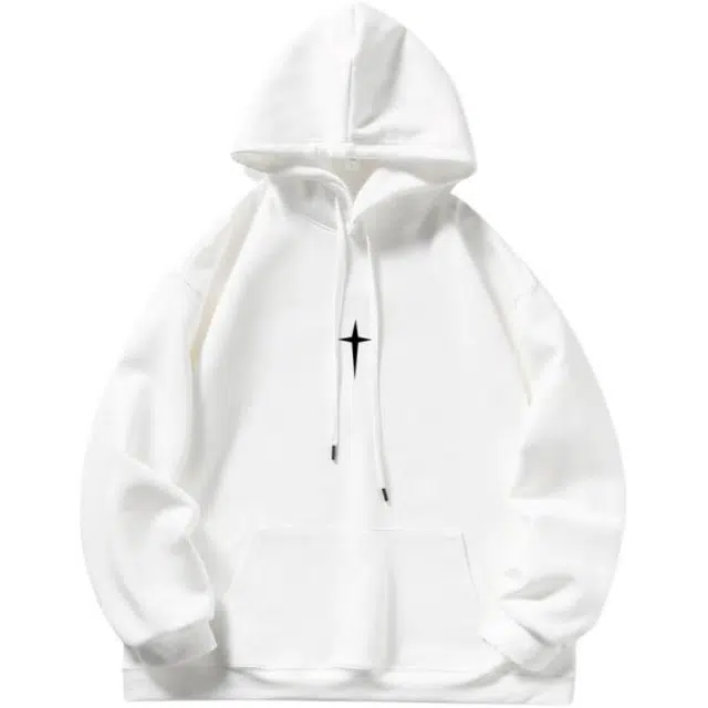 颂希尔 高领连帽男款春秋套头港风休闲潮牌复古痞帅潮流纯棉外套卫衣 男女同款