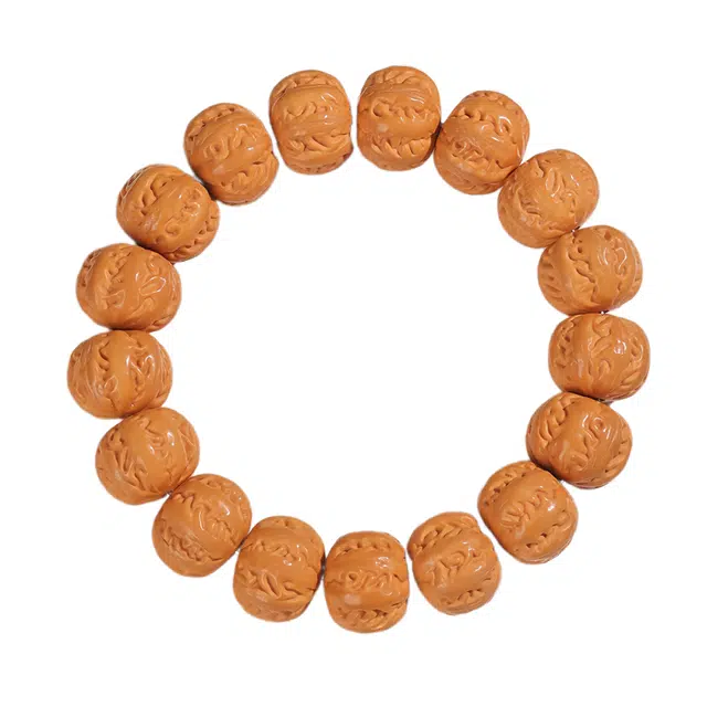 宣华意 【收藏级】雕刻龙纹粗筋京八棱文玩盘玩佛珠#好运 猴头核桃 手串 男女同款情侣款