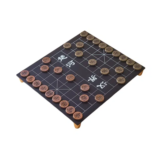 万格 锌合金小棋子带脚金属棋盘 中国象棋
