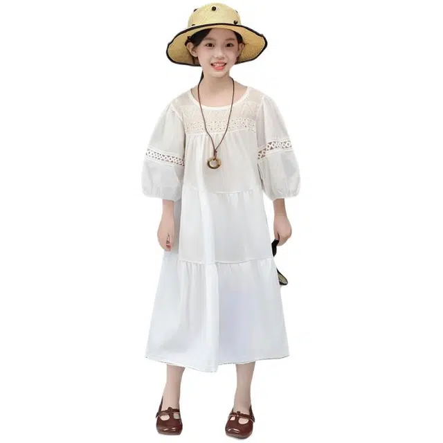 比比我连衣裙 个性洋气舒适七分袖 中小童