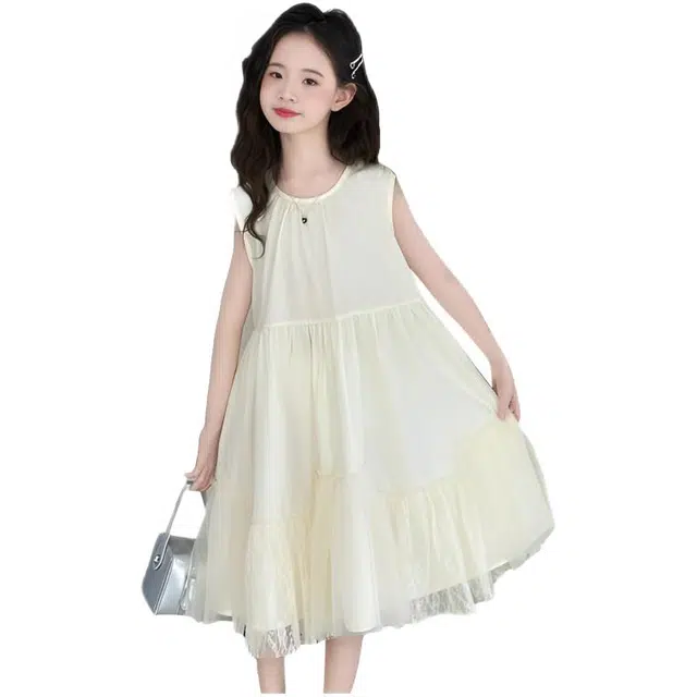 比比我连衣裙 洋气甜美舒适无袖 中小童