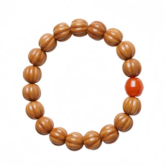 宣华意 【收藏级】精品配饰矮桩南瓜珠玛瑙文玩佛珠#好运 猴头核桃 手串 男女同款情侣款