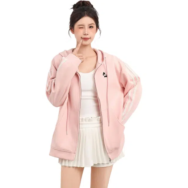 柏黛妃 拉链连帽简约百搭日常卫衣 女款