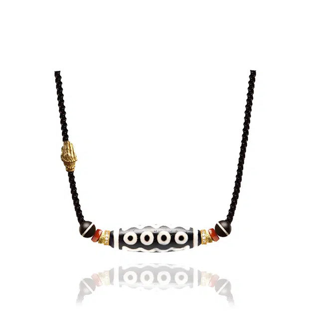 【臻·佛手纳福】 眰恦 熊猫七眼新藏式 聚缘老坑一线药师珠-藏传文化#好运天然 玛瑙 项链 男女同款情侣款