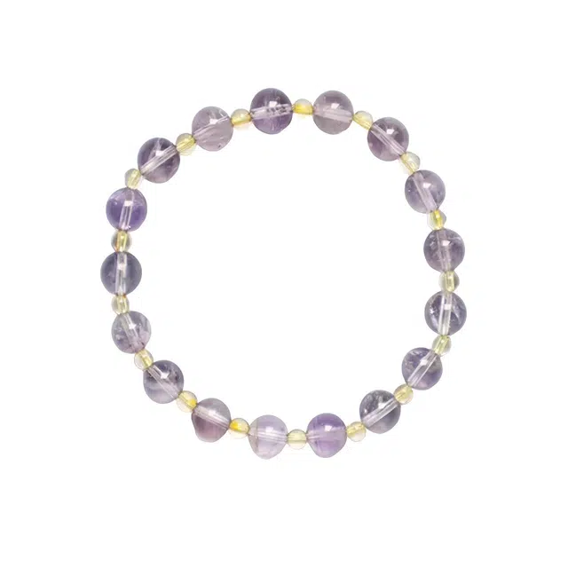 陌阡雪 温柔浪漫 治愈系 通勤百搭温柔日常穿搭 好运天然 紫水晶 手串 女款