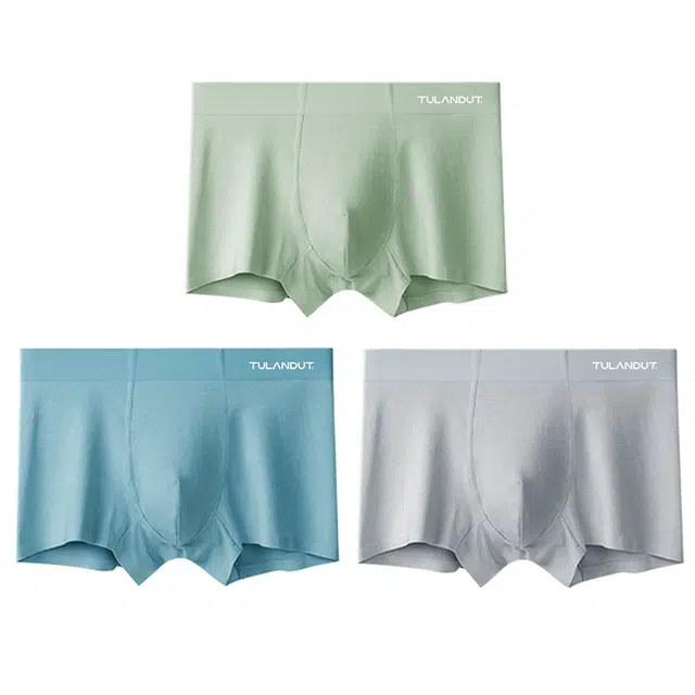 图兰朵 无痕设计抗菌透气舒适亲肤轻薄柔软休闲平角内裤 男款
