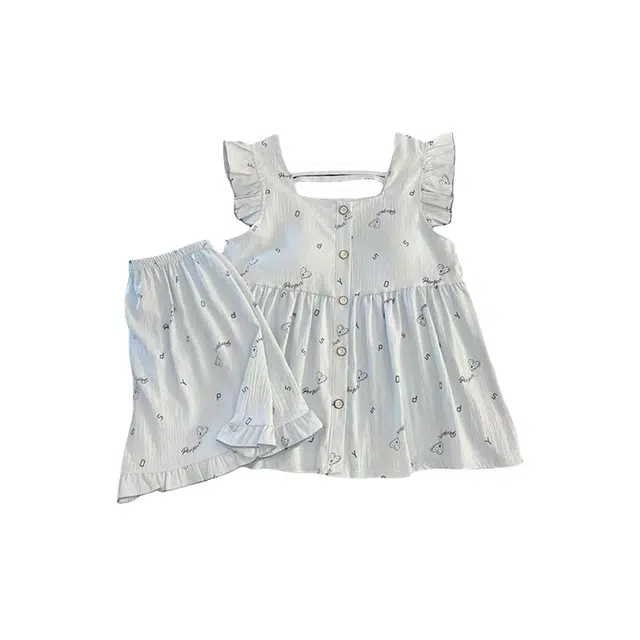 顶瓜瓜 带胸垫夏季女舒适宽松家居服睡衣套装 女款