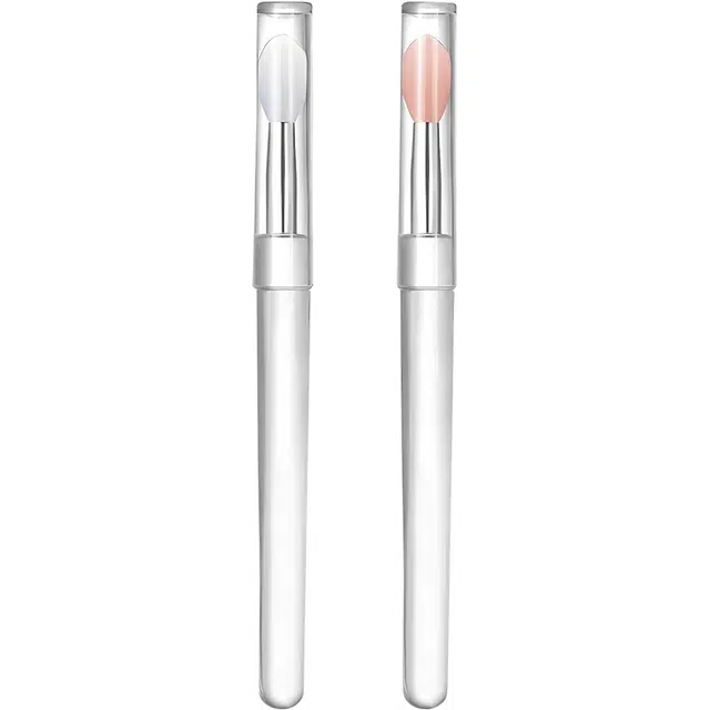 古迪  带盖子硅胶唇刷 修容晕染细节柔软 便携唇膜刷润唇膏挖勺涂抹棒口红化妆小刷子