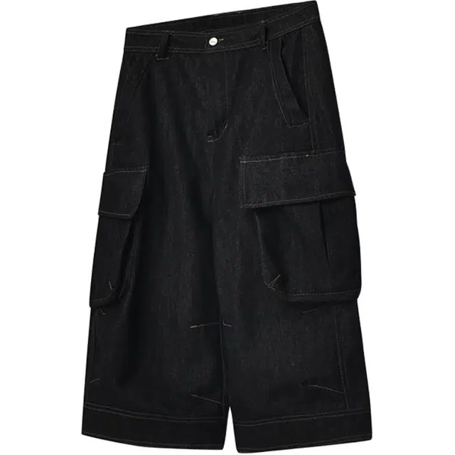 下层基础 宽松休闲百搭牛仔短裤 男女同款