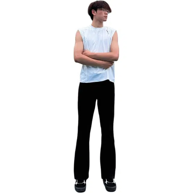 黑马漫画 垂感西裤薄款凉感微喇直筒裤长裤休闲裤 男女同款