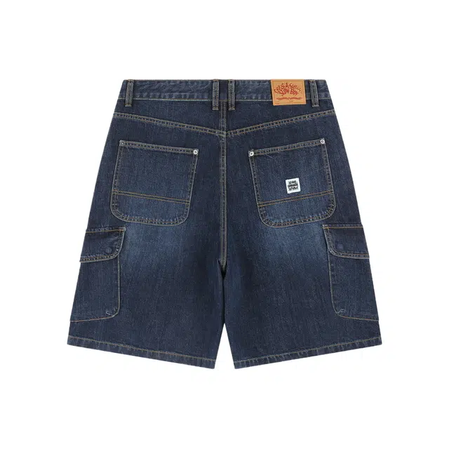 BESLOW WASHED CARGO DENIM SHORTS