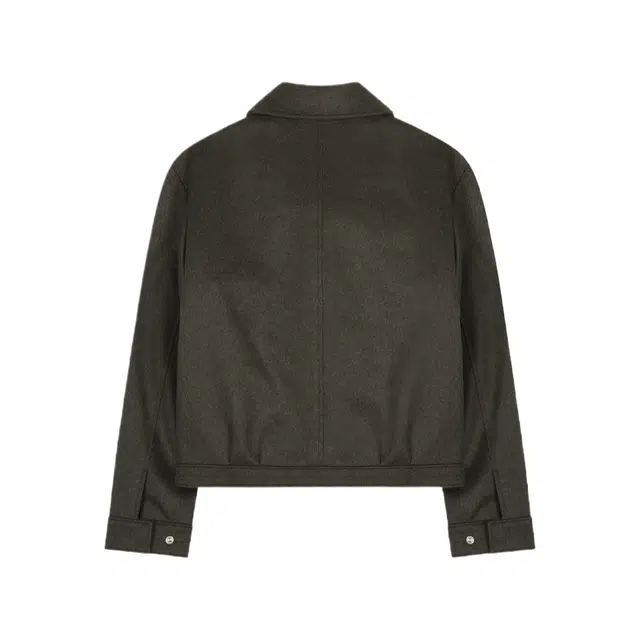 BESLOW CASHMERE MILITARY ZIP-UP JACKET MELANGE