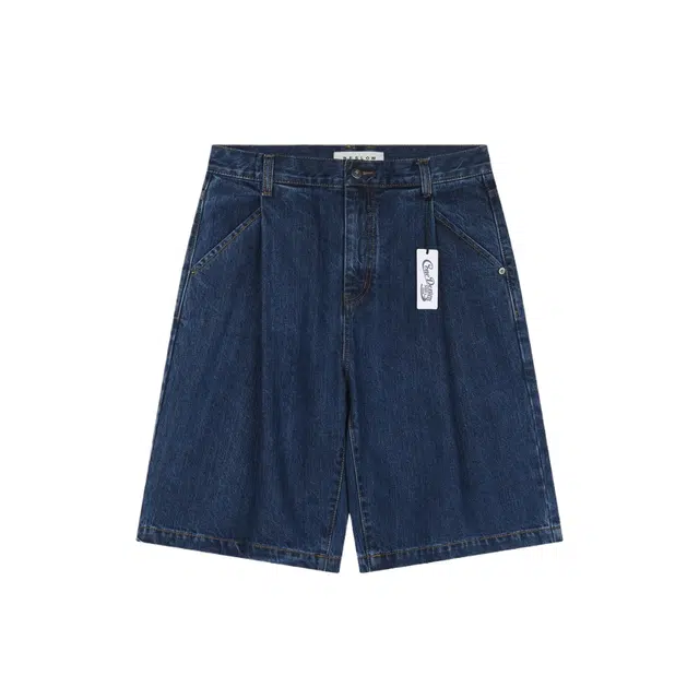 BESLOW DEEP ONE TUCK SHORTS CONE MILL