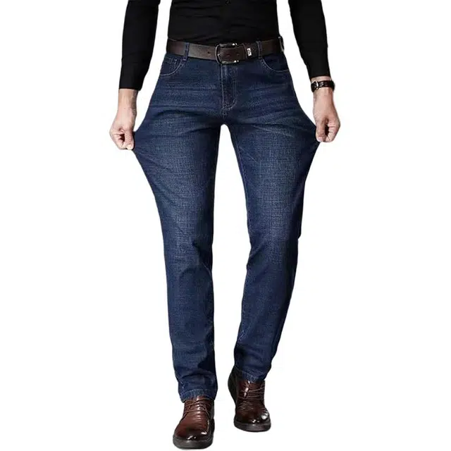 太子龍 品牌加厚直筒宽松长裤弹力修身潮流牛仔裤 男款