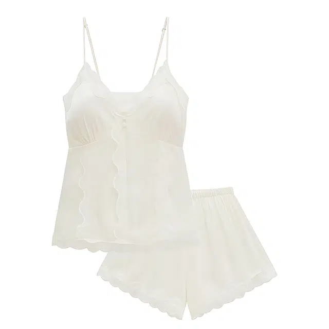 俏韵 吊带甜美可爱休闲舒适薄款家居服可外穿夏季睡衣套装 女款