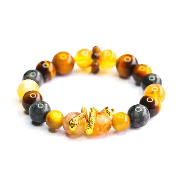 絮物 复古风网红款国潮新中式轻奢高级感小众时尚百搭气质简约设计感新宠文玩出街神器万事如意上岸#好运 虎眼石 手串 男女同款情侣款