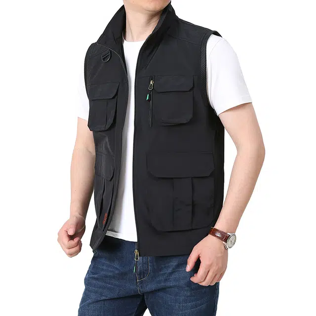 金盾 青中年坎肩无袖马甲 男款