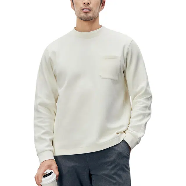 丹宁哲学 秋季通勤百搭珠地纹理空气层轻盈舒适卫衣 男款