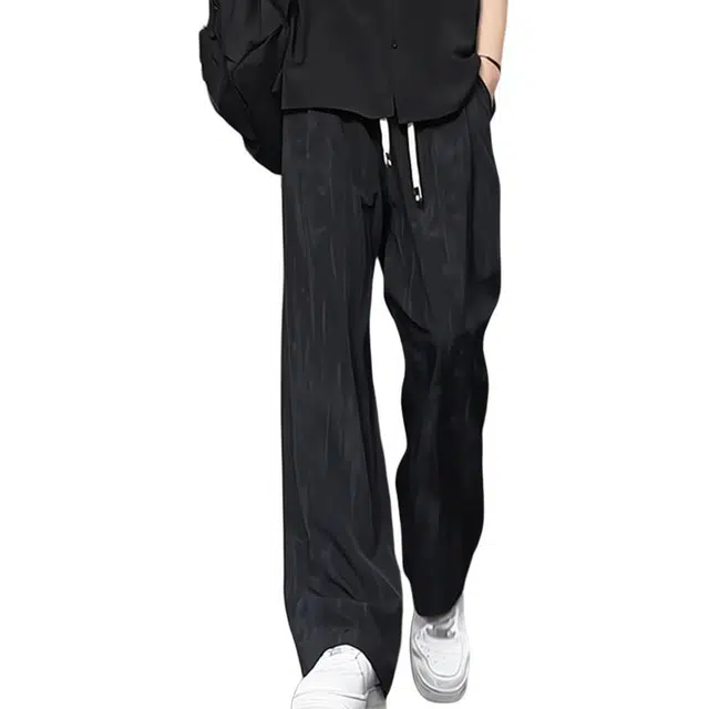 顶峰保罗 美式扎染复古潮流薄款舒适直筒长裤宽松凉感小众百搭高街痞帅运动阔腿休闲裤 男女同款