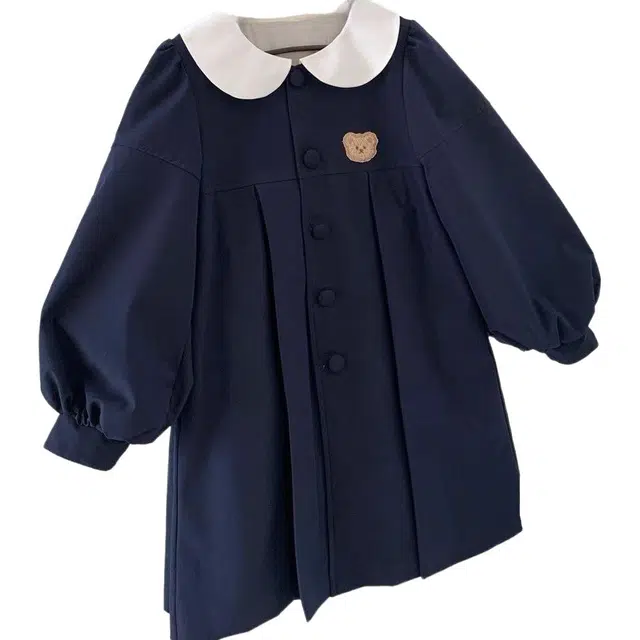 桴生 甜美可爱娃娃领设计感刺绣显瘦小个子女生宽松裙子 长袖连衣裙 女款