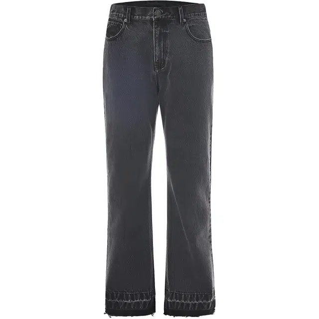 下层基础 重工水洗宽松百搭牛仔裤 男女同款