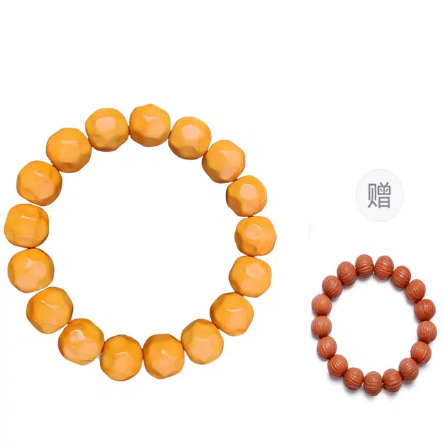 梨云暮雪 太行山区精选高品质 无相奶酪   原色浅抛光  手感油润细腻  精雕工#好运 猴头核桃 手串 男女同款情侣款