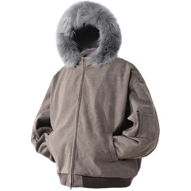 下层基础 加厚连帽舒适百搭休闲长袖棉服 男女同款