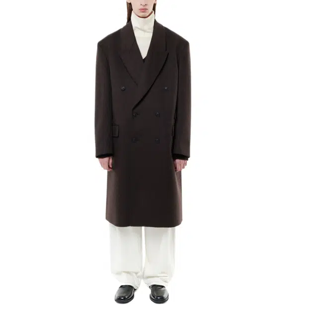 BESLOW 23FW OVERSIZED CASHMERE DOUBLE BREASTED COAT