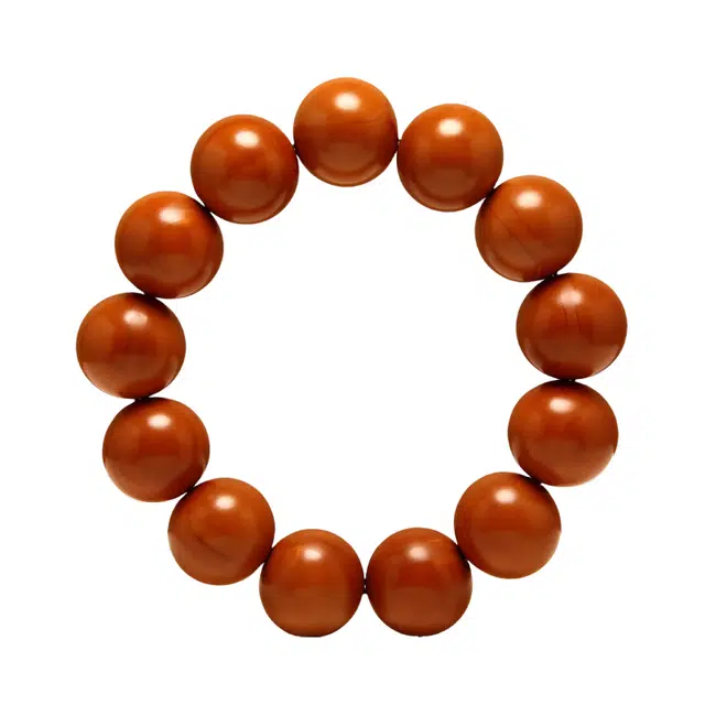 宣华意 精品 正圆光珠 纯手工文玩雕胡圆珠 橄榄核 手串 男女同款情侣款