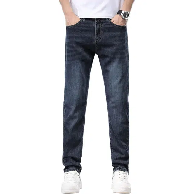 炳盛 高端夏季超薄牛仔裤男弹力百搭修身直筒透气休闲长裤子男装 男女同款