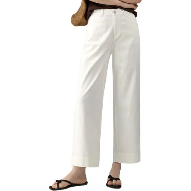 潞优野 薄款直筒裤宽松休闲阔腿牛仔裤 女款