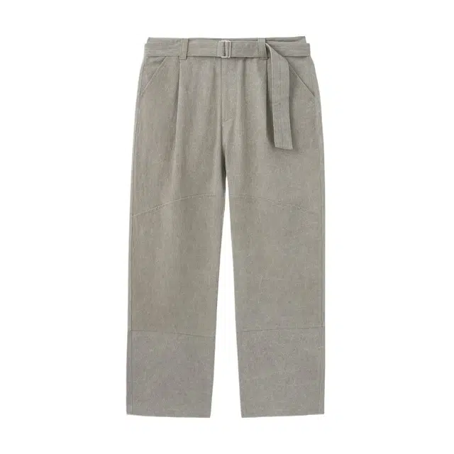 BESLOW ONE TUCK WASHED BELTED PANTS