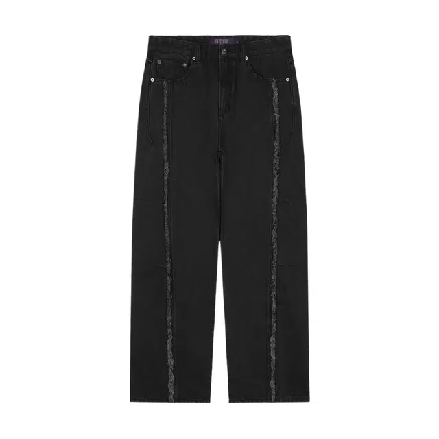 BESLOW CUT OFF CURVED SEAM JEANS