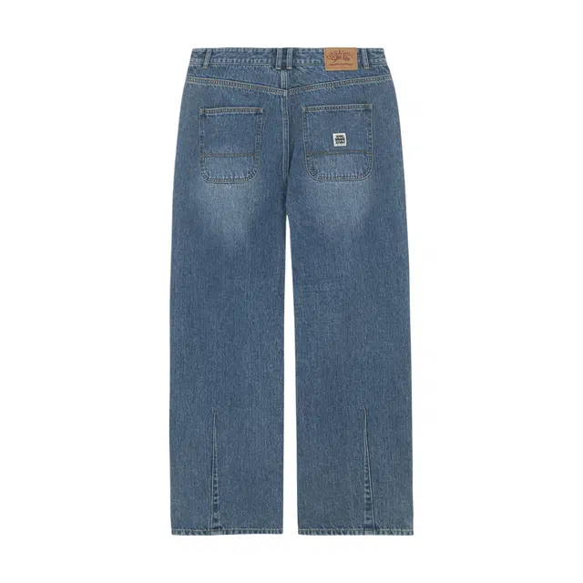 BESLOW FADED WASHING BALLON FIT JEANS
