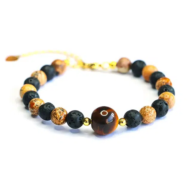 絮物 【招财进宝】新中式国潮轻奢高级感小众百搭复古风时尚潮流新宠出街神器饰品上岸#好运 虎眼石 手串 男女同款情侣款