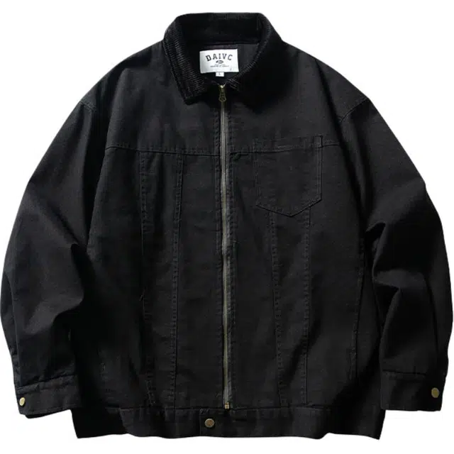 奇迹街区 日系复古拼色翻领工装潮宽松休闲夹克外套 男女同款